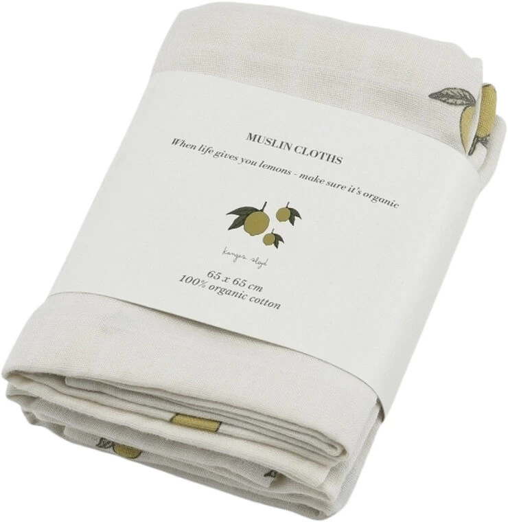 3 PACK MUSLIN CLOTH GOTS 4 3 PACK MUSLIN CLOTH GOTS - Billede 2