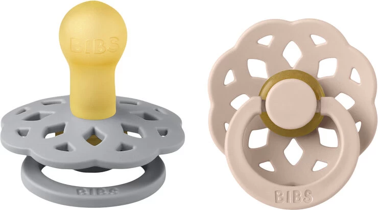 BIBS Boheme 2 PACK Latex Size 1 Cloud/Blush 3 BIBS Boheme 2 PACK Latex Size 1 Cloud/Blush