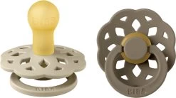 BIBS Boheme 2 PACK Latex Size 1 Vanilla/Dark Oak