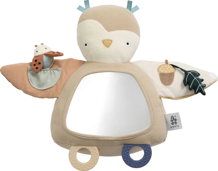 Sebra Aktivitetslegetøj, Uglen Blinky, Maple Beige 3 Sebra Aktivitetslegetøj, Uglen Blinky, Maple Beige