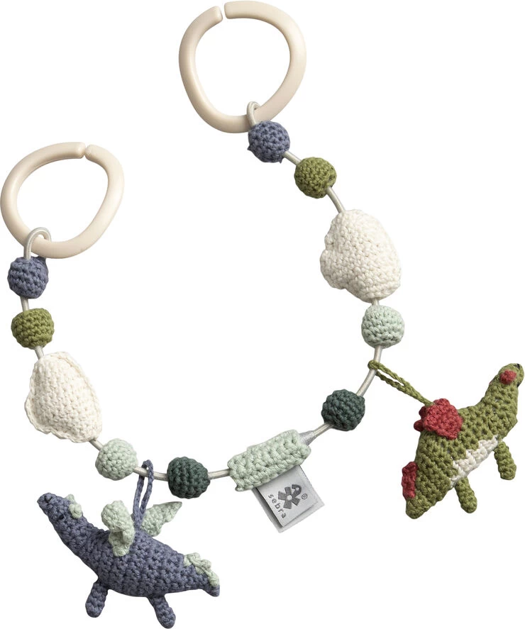 Sebra Hæklet Barnevognskæde, Dragon Tales 3 Sebra Hæklet Barnevognskæde, Dragon Tales