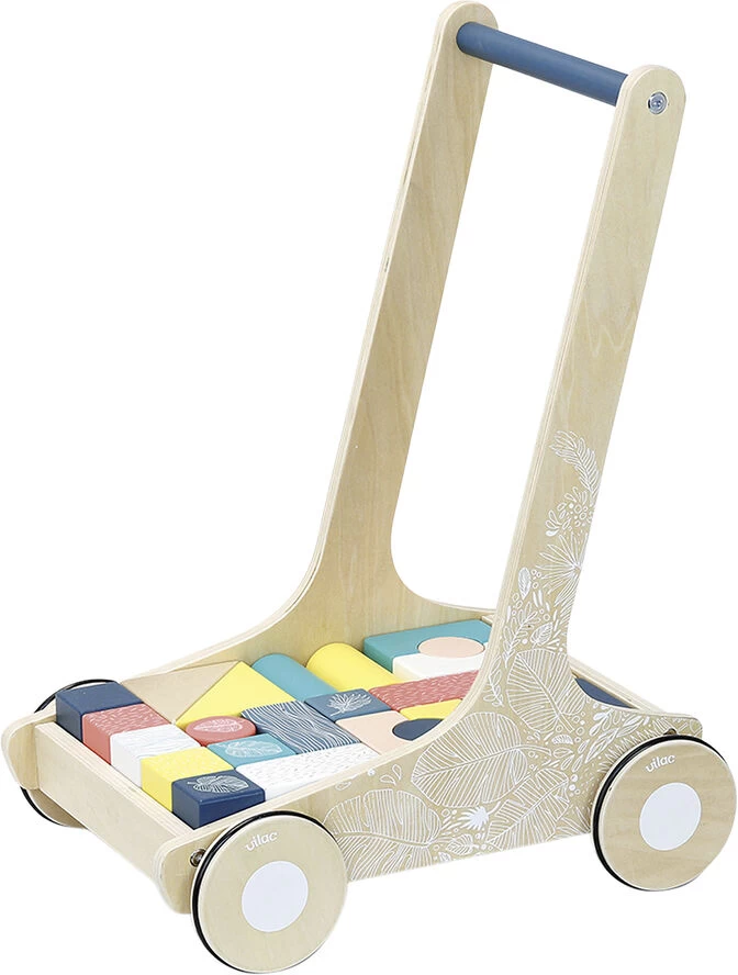 Vilac - Gåvogn Inkl. Klodser