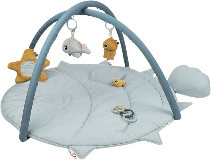 Done By Deer Aktivitets Legetæppe Sea Friends Blå 3 Done By Deer Aktivitets Legetæppe Sea Friends Blå