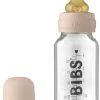 BIBS Baby Glass Bottle Complete Set Latex 110ml Blush -Baby Bonus 5003244 5713795220892 BIBS BabyGlassBottle CompleteSet110ml Blush 2000x2000