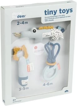 Done By Deer Tiny Toys Gavesæt Deer Friends Blå -Baby Bonus 5712643025757 2