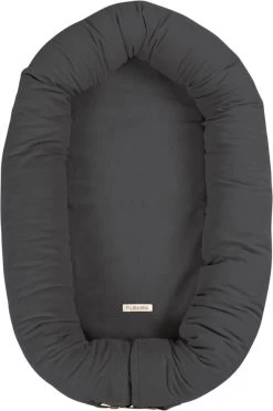 Filibabba Babynest - Fløjl - Stone Grey