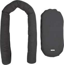 Filibabba Babynest - Fløjl - Stone Grey -Baby Bonus 5712804013098 4