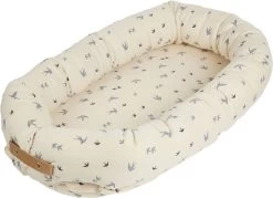 Filibabba Babynest - Dancing Swallow Blue