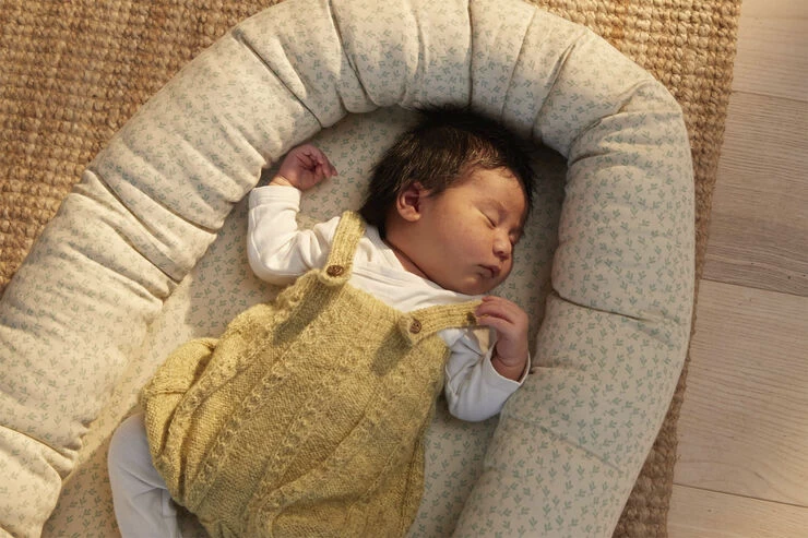 Filibabba Babynest - Breezy Harmony Tender Green 8 Filibabba Babynest - Breezy Harmony Tender Green - Billede 6