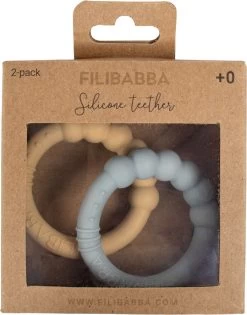 Filibabba Silikone Bidering 2-pak - Silt Green -Baby Bonus 5712804021871 4