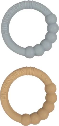 Filibabba Silikone Bidering 2-pak - Silt Green -Baby Bonus 5712804021871 5