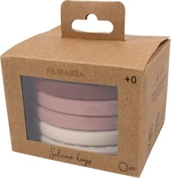 Filibabba Silikone Ophængsringe - Rose -Baby Bonus 5712804021888 5