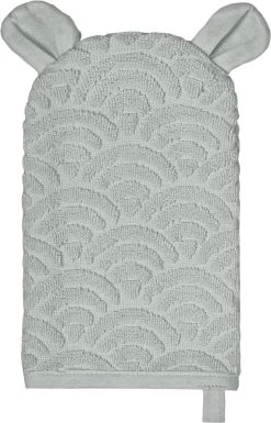 Cam Cam Copenhagen Wash Glove W/ Ears - GOTS Classic Grey