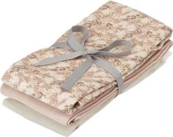 Cam Cam Copenhagen Muslin Cloth, 3-pack - GOTS Mix Aurora, Powder, Dusty Rose