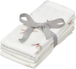 Cam Cam Copenhagen Wash Cloth, 4 Pack - GOTS Mix Poppies, Windflower Creme