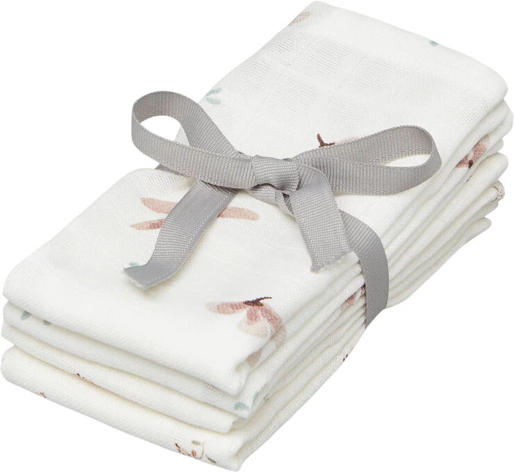 Cam Cam Copenhagen Wash Cloth, 4 Pack - GOTS Mix Poppies, Windflower Creme 3 Cam Cam Copenhagen Wash Cloth, 4 Pack - GOTS Mix Poppies, Windflower Creme