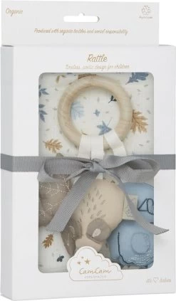 Cam Cam Copenhagen Gift Box W/ Muslin Cloth And Activity Ring - OCS Forest