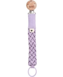 BIBS Pacifier Clip Braided Violet Sky/Mauve