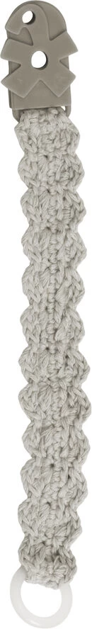 Sebra Hæklet Suttekæde, Elephant Grey