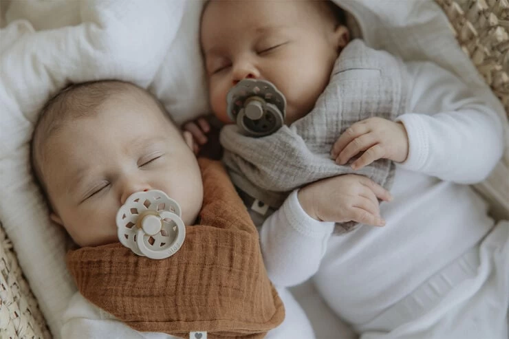 BIBS Boheme 2 PACK Latex Size 1 Cloud/Blush 4 BIBS Boheme 2 PACK Latex Size 1 Cloud/Blush - Billede 2