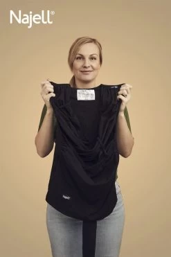 Najell WRAP S/M - Melange Grey -Baby Bonus Wrap gif 5 1 6